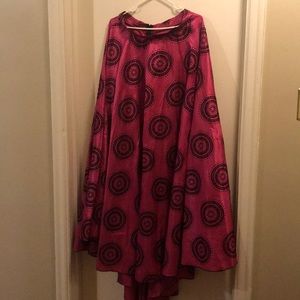 Two piece Full Skirt and crop top fancy outfit